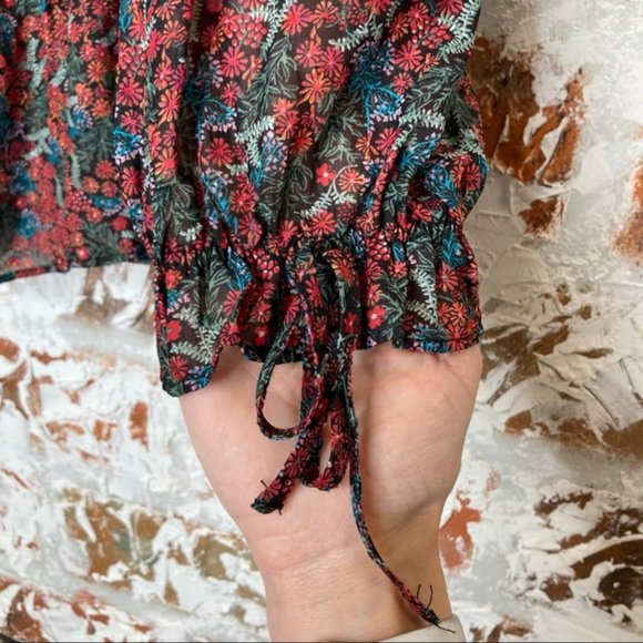 Matilda Jane Red Floral Carol Peasant Tunic XS - Picture 4 of 7